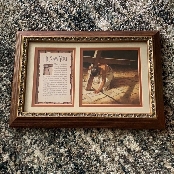 "He Saw You" by Roy Lessin framed 15 x 10 - Picture 1 of 4
